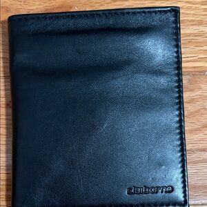 Claiborne Black Leather deluxe hipster wallet